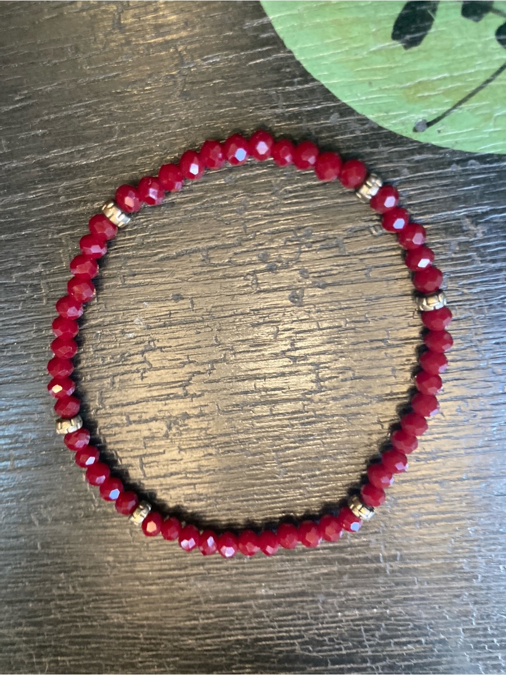 Alex and Ani Red Faceted Bead Stretch Bracelet - Women Jewelry Alex and Ani
